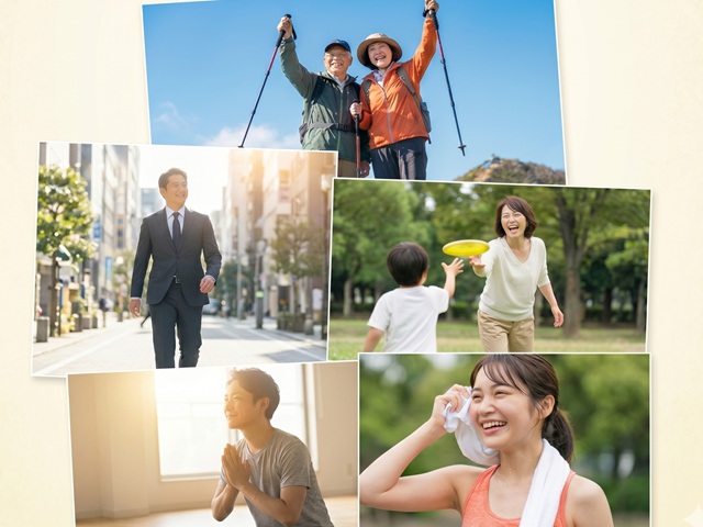 真菰で健康になり、人生を充実させている様子。真菰を体の内側から取り入れることで、内側から健康になることができる。